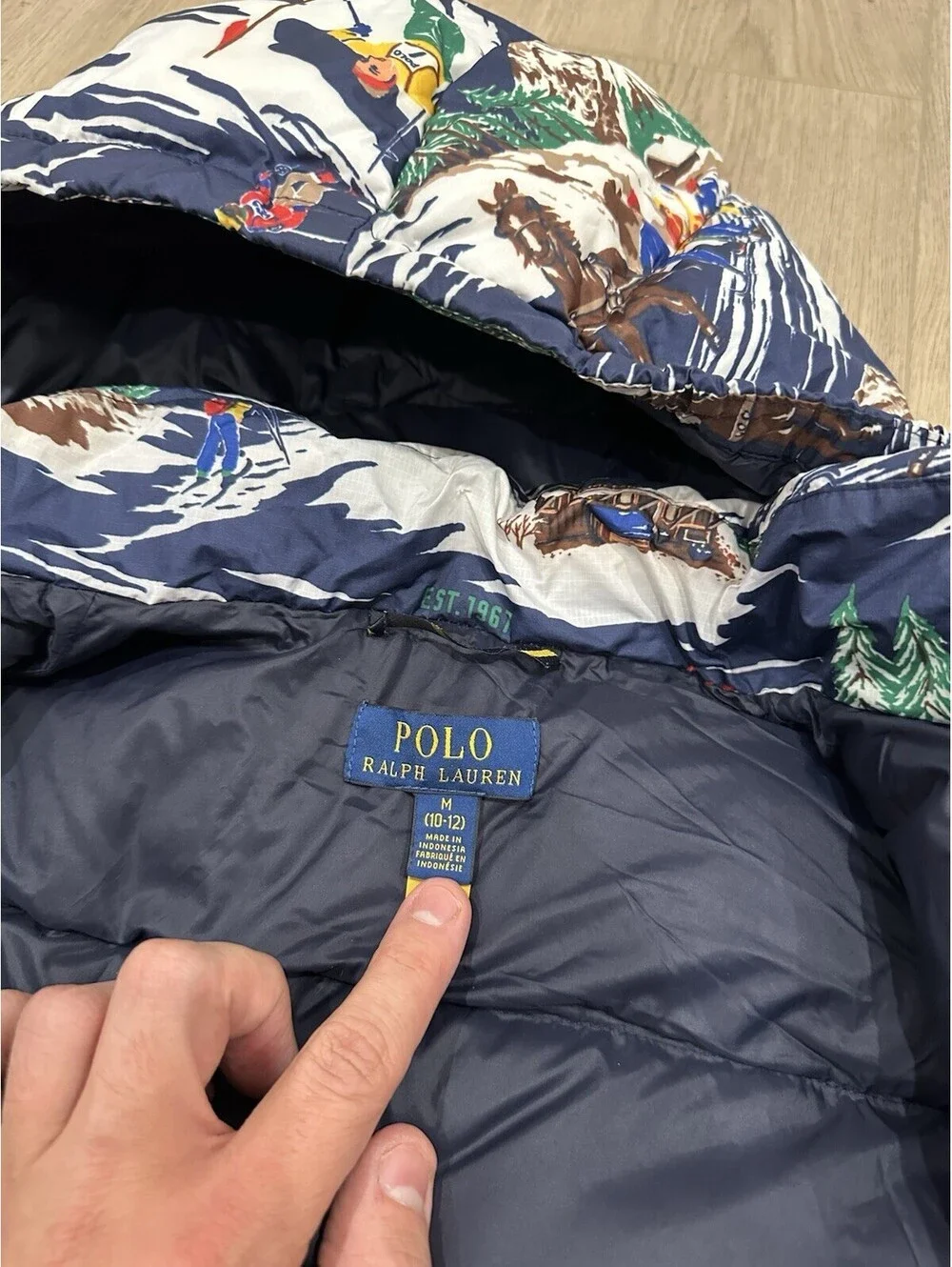 Polo Ralph Lauren Kids Ski-Print Water-Repellent Down Jacket M 10-12